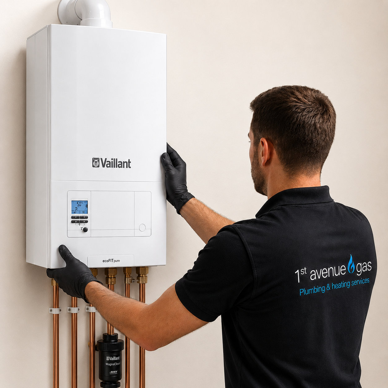1st Avenue Gas engineer working on a boiler